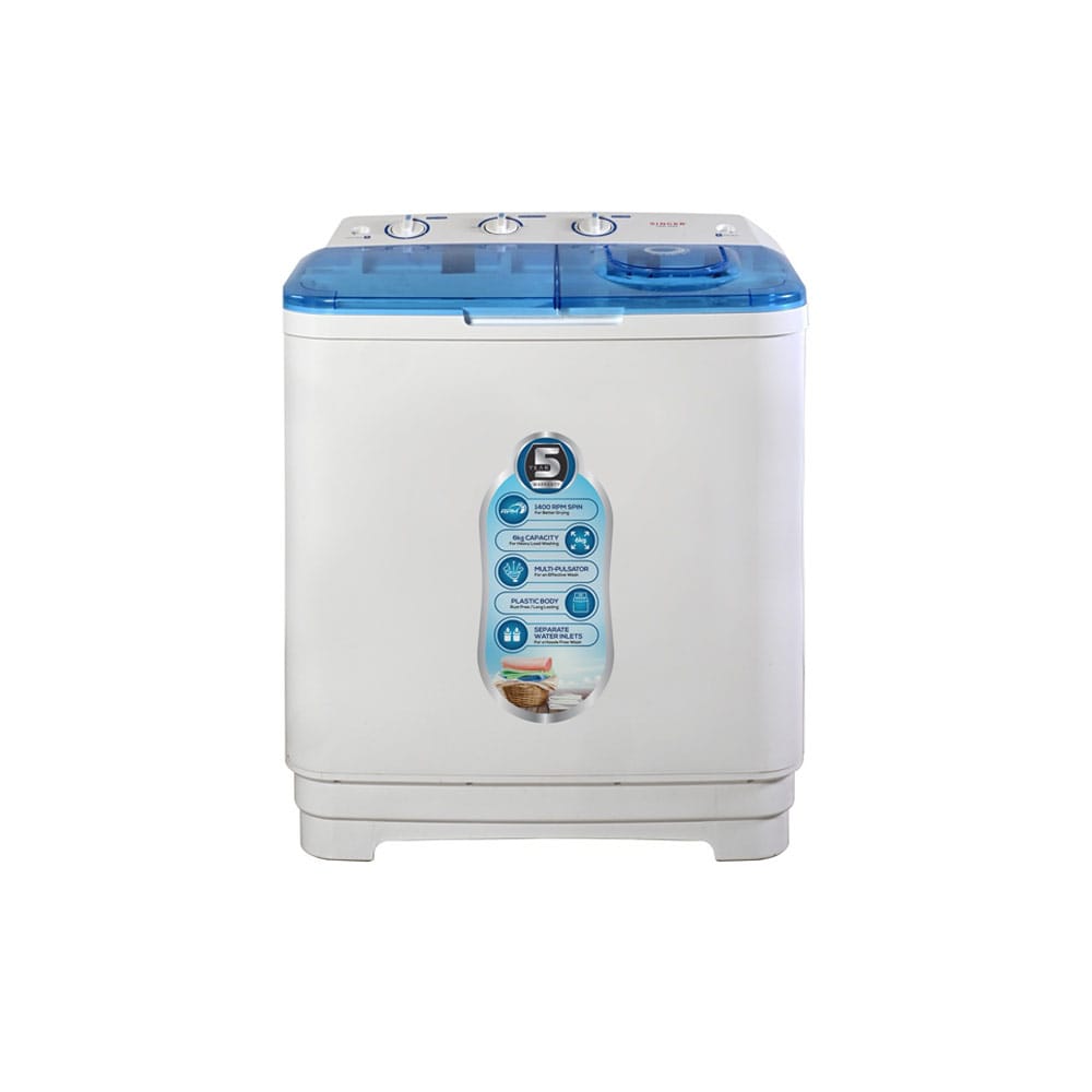 Singer Semi Washing Machine - 6Kg - SWM - SAR6