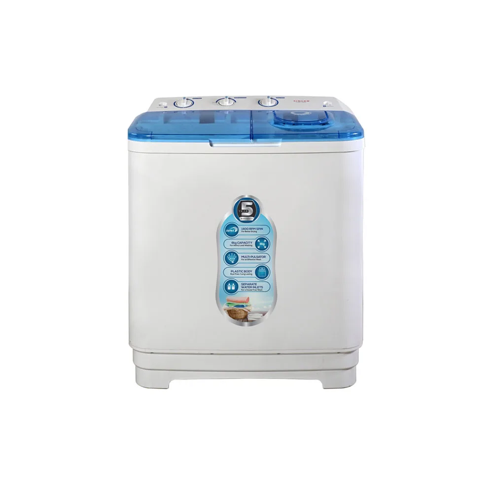 Singer Semi Washing Machine - 6Kg - SWM - SAR6