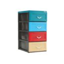 Daxer 4 Drawer Plastic Drawer Cupboard (Economy) - DDC04E(4D)