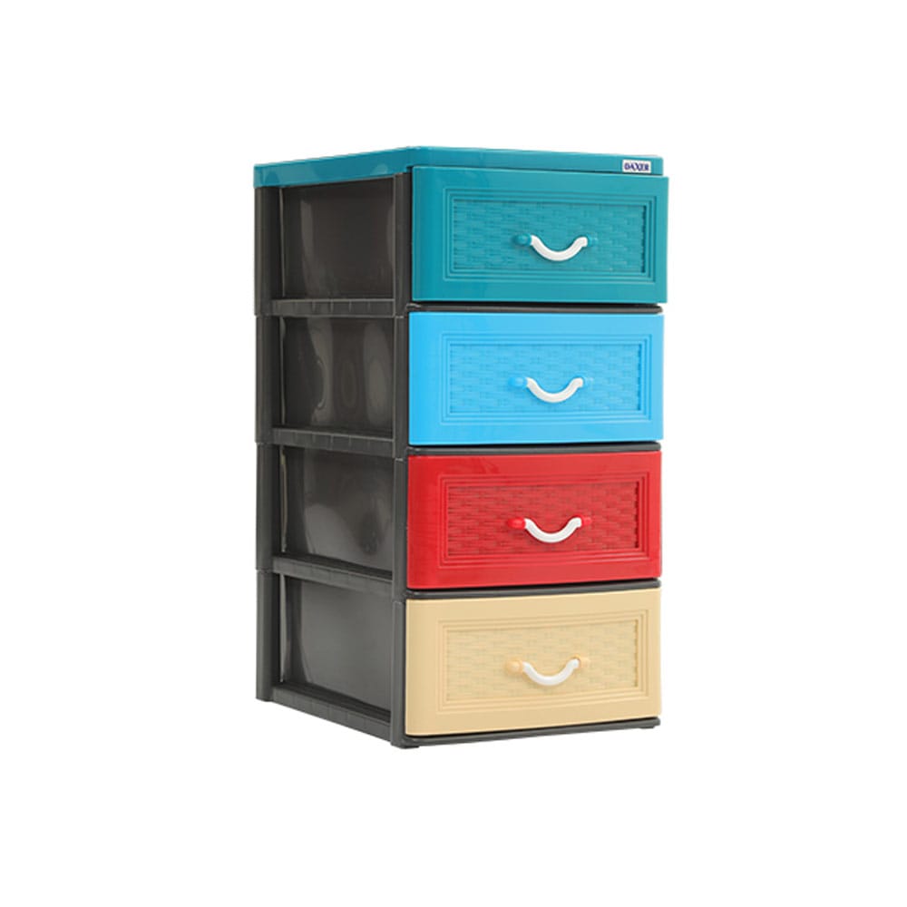 Daxer 4 Drawer Plastic Drawer Cupboard (Economy) - DDC04E(4D)