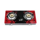 Earth Star 2 Burner Glass Top Gas Cooker - ES 787GLTB